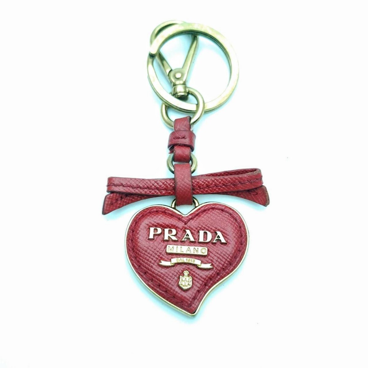 キーホルダー　 PRADA　 ハート　 チャーム　 キーリング　 プラダ　メモA12-97▲_画像1