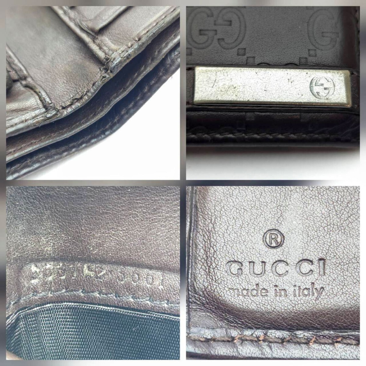 GUCCI　折り財(cái)布　 小銭入れ　コインケース　グッチ　メモB８?７