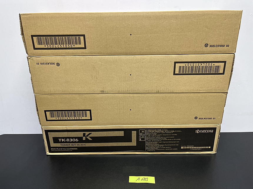 A-685【新品】京セラ　KYOCERA　トナーキット　TK-8306　K/C/M/Y　ブラック/シアン/マゼンタ/イエロー　4色4本セット　純正_画像4