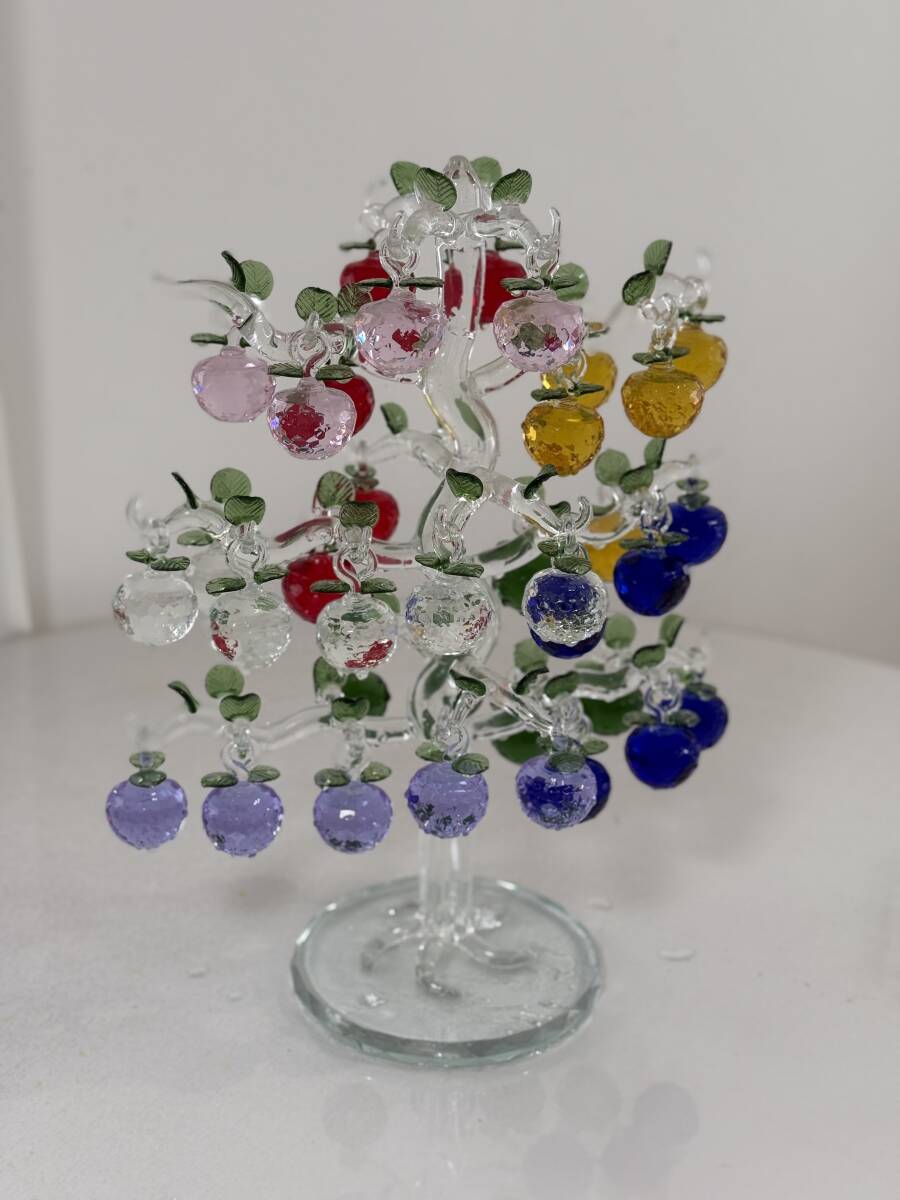 送料無料 クリスタルアップルツリー 高さ46cm 光り輝く癒しインテリア　 風(fēng)水 健康?豊かさを唿ぶ開運ギフト おしゃれサンキャッチャー