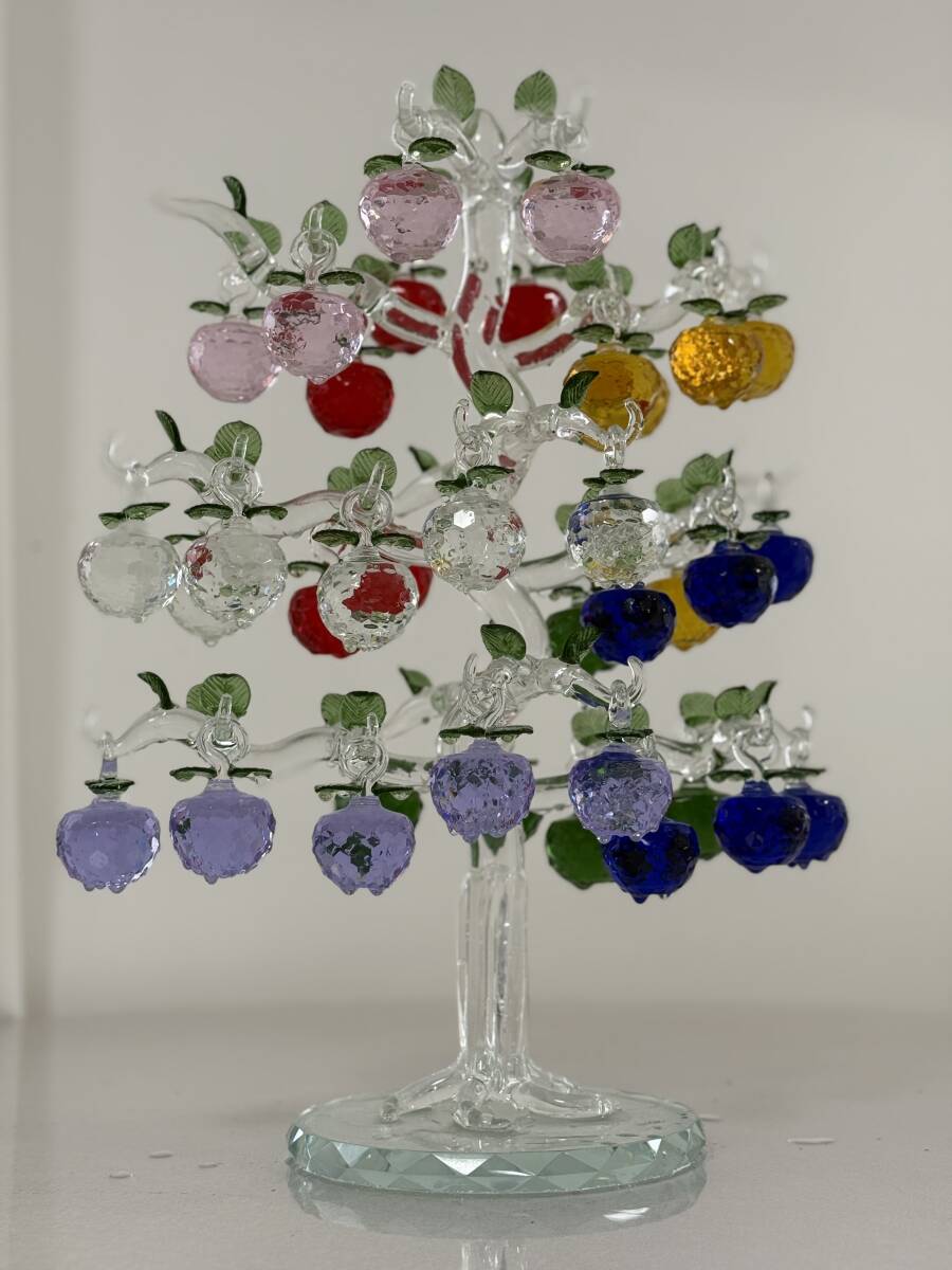 送料無料 クリスタルアップルツリー 高さ46cm 光り輝く癒しインテリア　 風(fēng)水 健康?豊かさを唿ぶ開運ギフト おしゃれサンキャッチャー