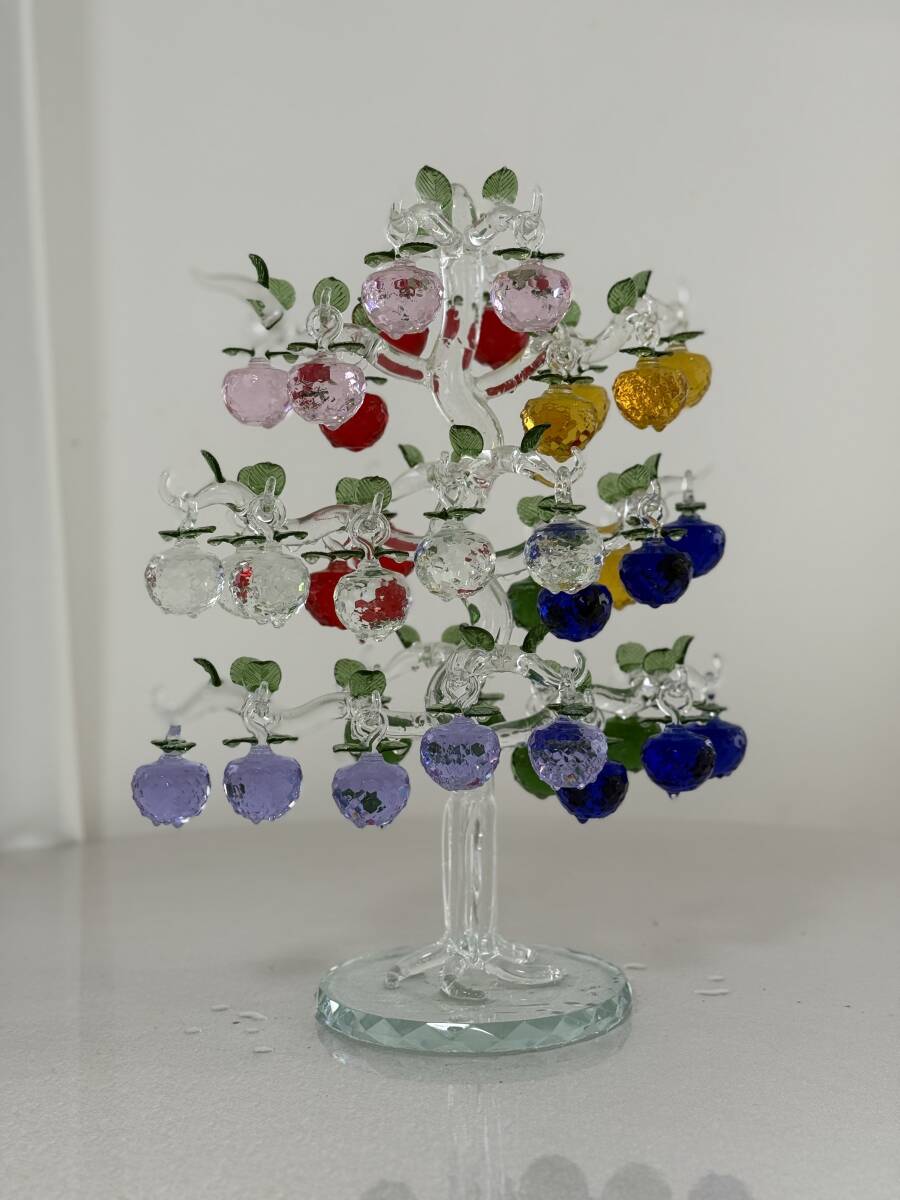 送料無料 クリスタルアップルツリー 高さ46cm 光り輝く癒しインテリア　 風(fēng)水 健康?豊かさを唿ぶ開運ギフト おしゃれサンキャッチャー