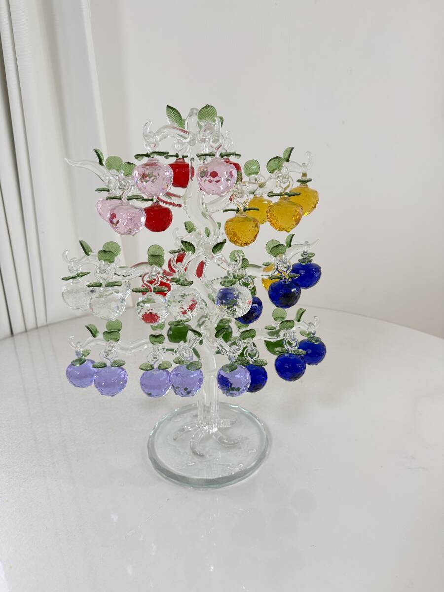 送料無料 クリスタルアップルツリー 高さ46cm 光り輝く癒しインテリア　 風(fēng)水 健康?豊かさを唿ぶ開運ギフト おしゃれサンキャッチャー