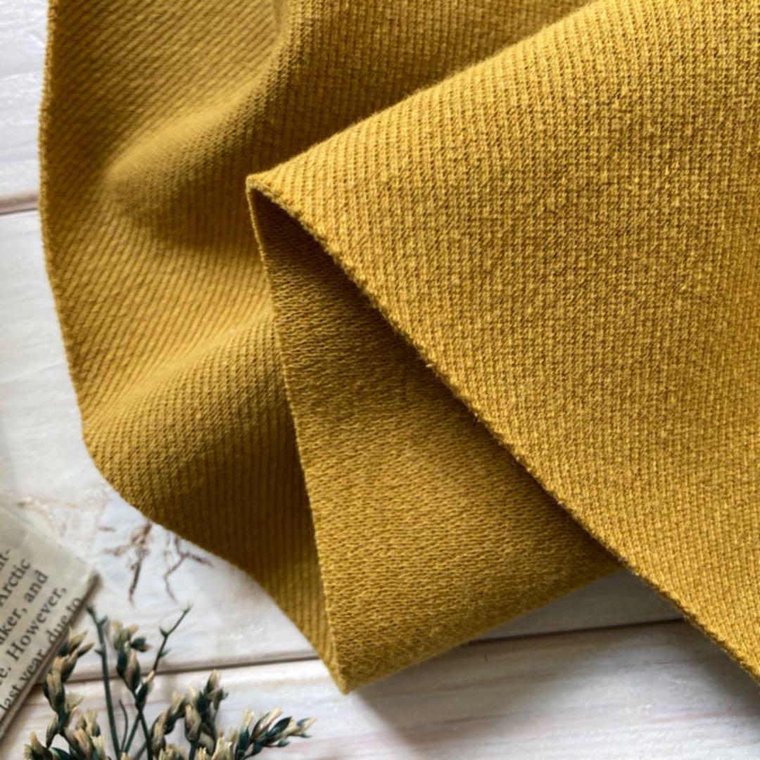 ◇0.5ｍ◇延長可能◇◇■布・ニット■ツイルダンボールニット　マスタード　_画像1