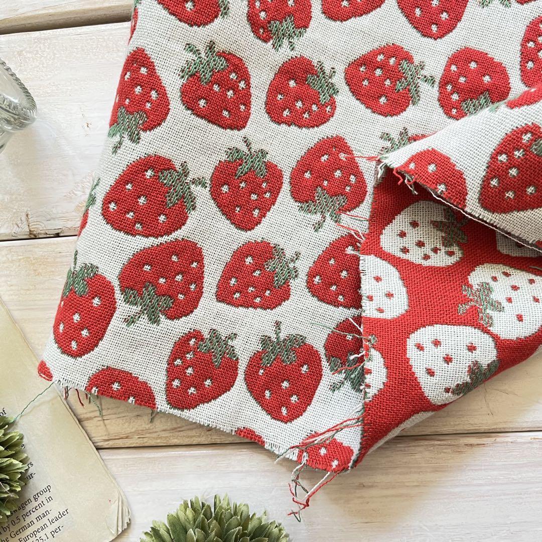 ■0.5m■延長可能■ベビー おくるみ■綿ジャカード五重ガーゼ　◇いちごちゃん_画像9