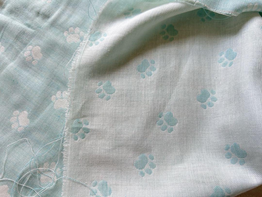 ◇0.5 ｍ◇延長可能■再入荷■オーガニックコットン100％■ダブルガーゼリバーシブル肉球■ミント_画像5