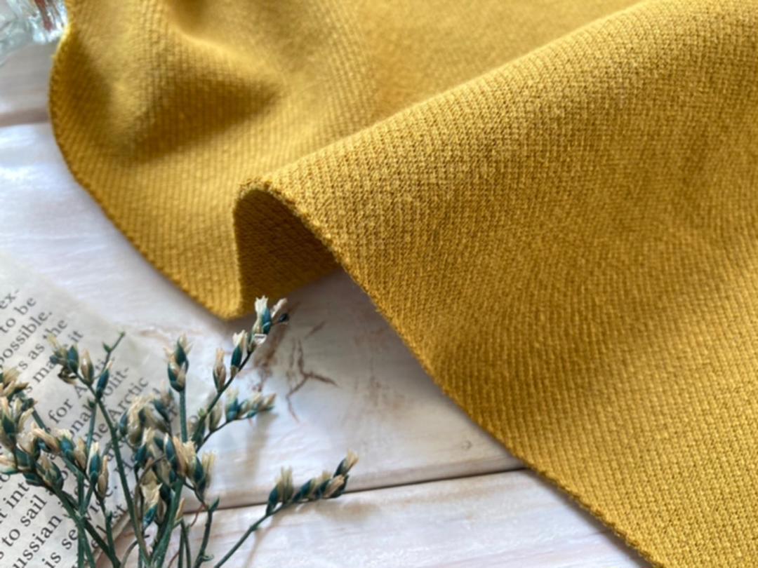 ◇0.5ｍ◇延長可能◇◇■布・ニット■ツイルダンボールニット　マスタード　_画像2