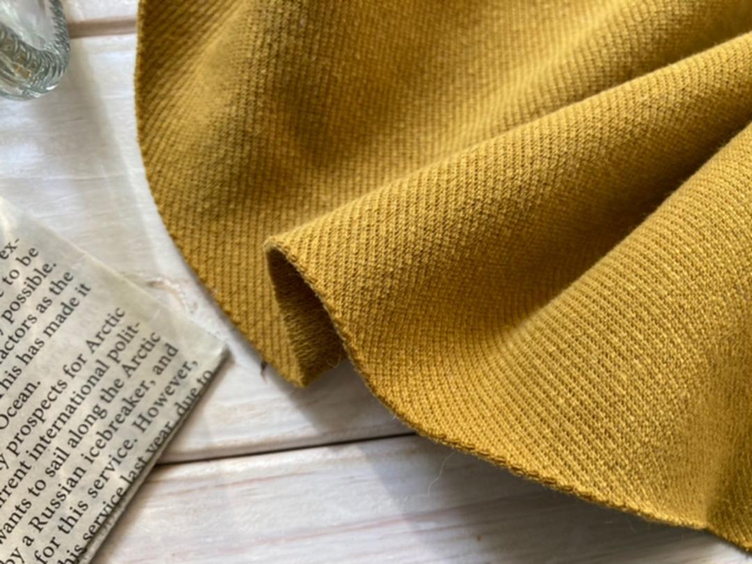 ◇0.5ｍ◇延長可能◇◇■布・ニット■ツイルダンボールニット　マスタード　_画像3