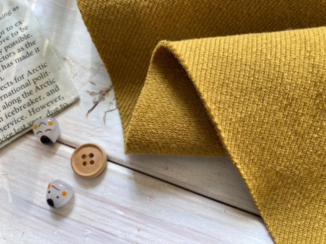 ◇0.5ｍ◇延長可能◇◇■布・ニット■ツイルダンボールニット　マスタード　_画像4