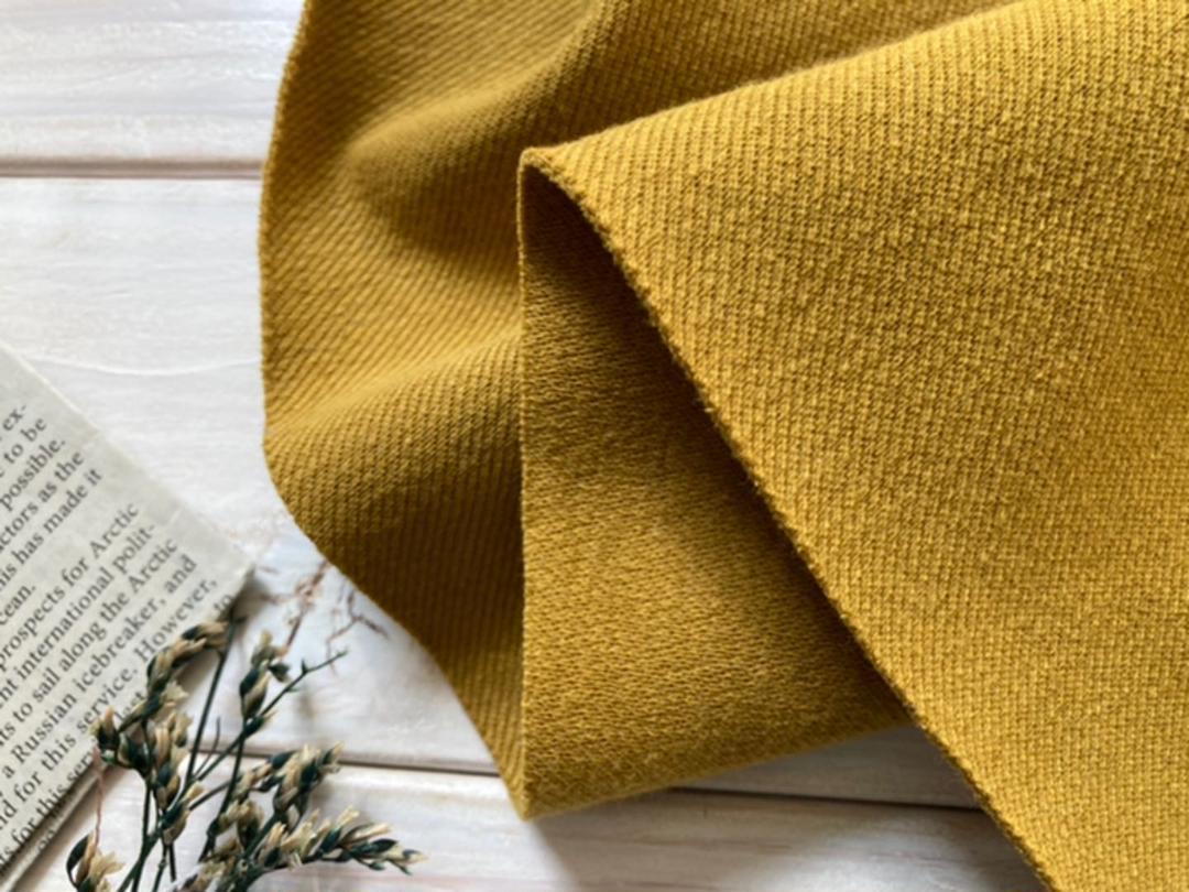 ◇0.5ｍ◇延長可能◇◇■布・ニット■ツイルダンボールニット　マスタード　_画像5