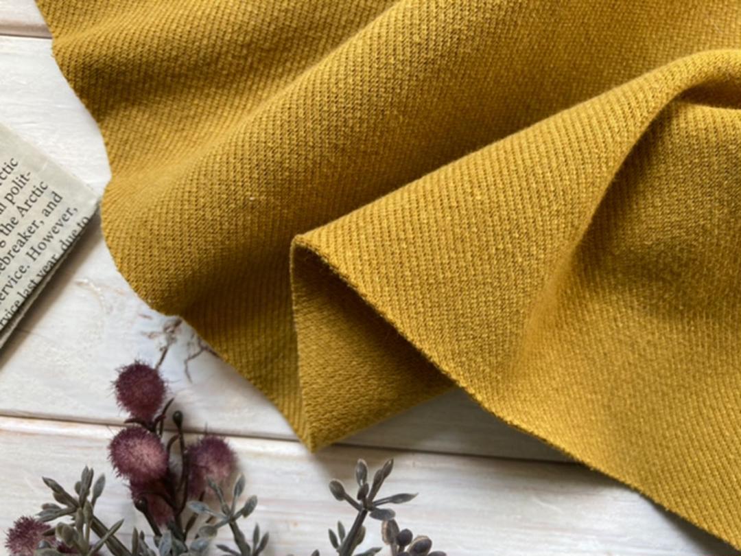 ◇0.5ｍ◇延長可能◇◇■布・ニット■ツイルダンボールニット　マスタード　_画像7