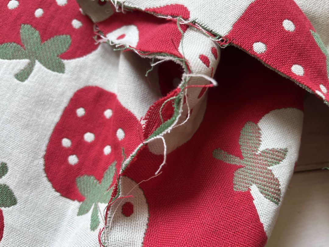 ■0.5m■延長可能■ベビー おくるみ■綿ジャカード五重ガーゼ　◇いちごちゃん_画像4