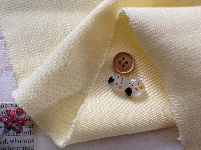 ◇0.5ｍ◇延長可能◇◇■布・ニット■ダブルフェイスニット　カスタード_画像4