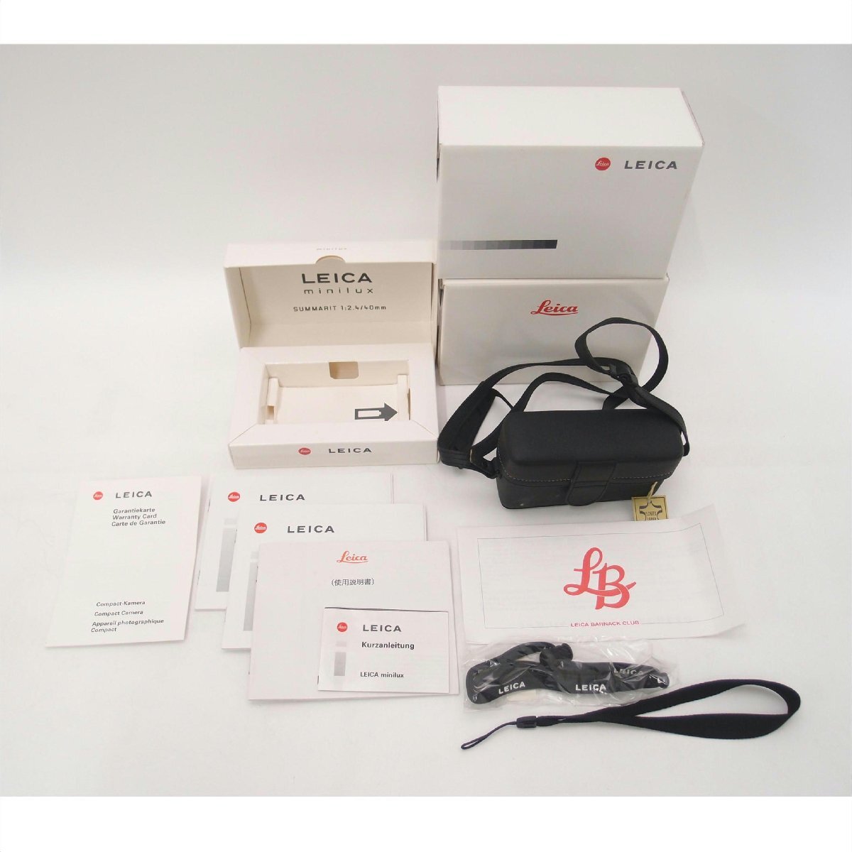1円 Leica/コンパクトフィルムカメラ ミニルックス レザーケース付き 箱説あり/minilux 40/2.4 Summarit/69