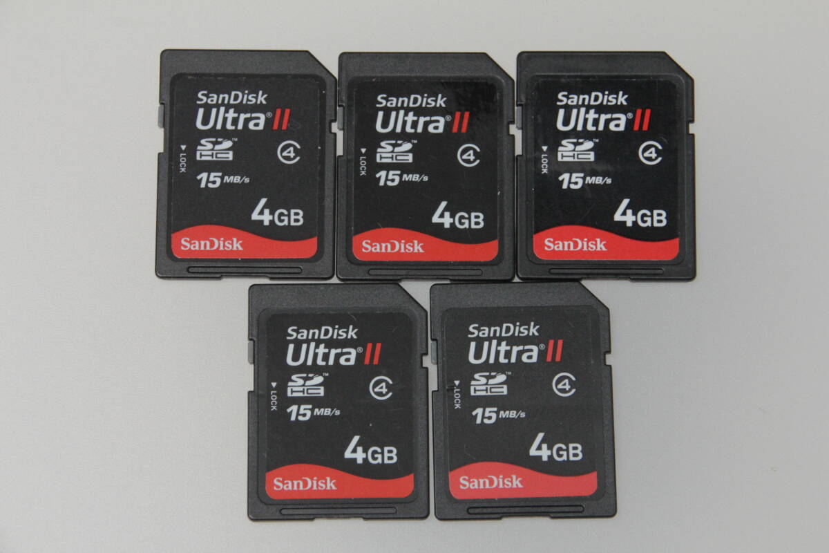 4GB SDHCカード SanDisk Ultra ll 15MB/s ●5枚セット● _画像1