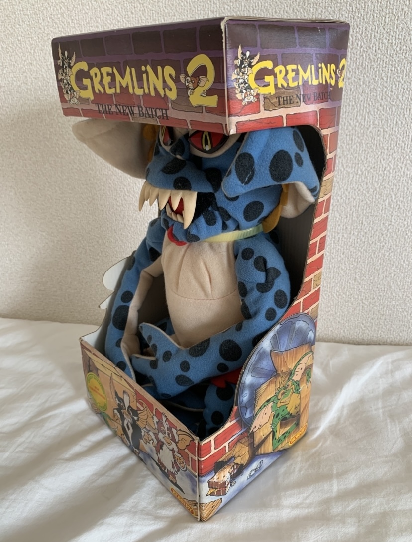 ④當時物 箱 HORNBY ホーンビー トランスフォーム しない グレムリン GREMLINS 2 ギズモ ストライプ ぬいぐるみ フィギュア 91年 80's 映畫