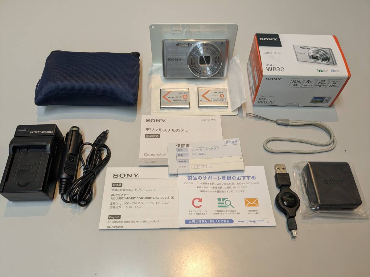 【動(dòng)作品】ソニー制　SONY　Cyber-shot　DSC-W830　デジタルカメラ　おまけ付き
