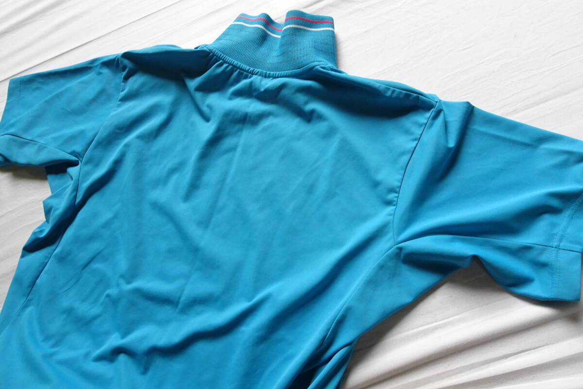 DESCENTE Move Sport/デサント/DAT-1105/半袖トラックジャケット/ストレッチ性素材/前ジップアップ/スポーツ/水色/Oサイズ(9/26R7)