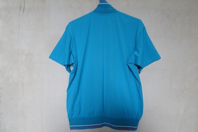 DESCENTE Move Sport/デサント/DAT-1105/半袖トラックジャケット/ストレッチ性素材/前ジップアップ/スポーツ/水色/Oサイズ(9/26R7)