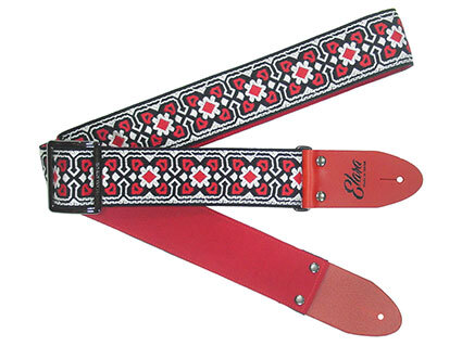 Elara Straps (エララストラップ) Tetra Heart White/Red Ultrasuede 美しい 頑丈 プロ仕様 ギターストラップ_画像1