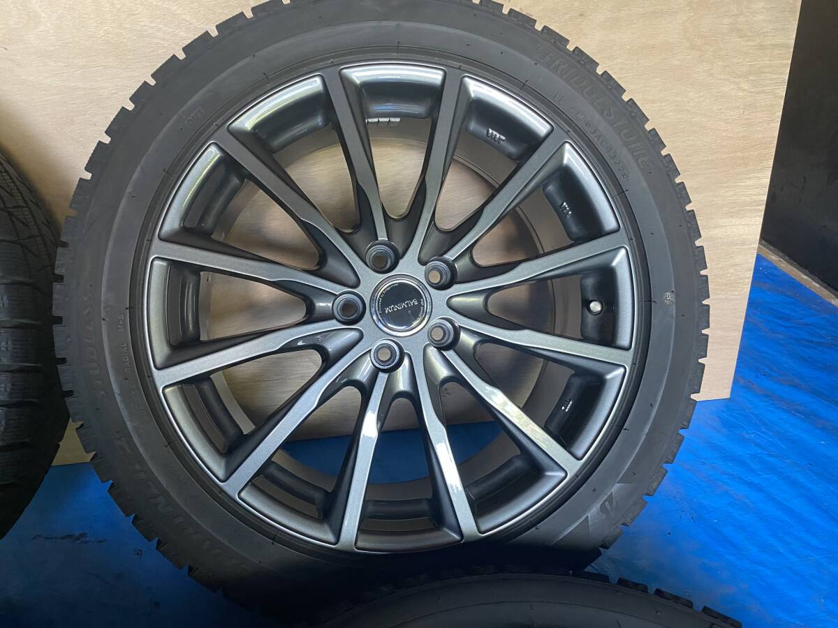 <スタッドレス・美品> BALMINUM 17インチ 215/50R17 2022年製 PCD100 プリウス エクシーガ_画像3