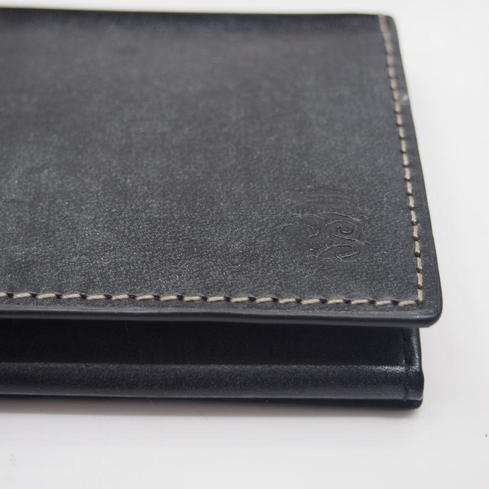 Paul Smith ポール?スミス 　蝋引きWAXアッシュレザー 名刺入れ カードケース　ブラック　未使用保管品