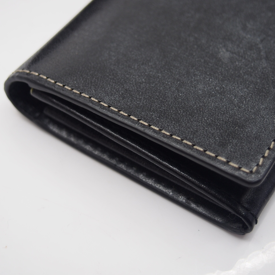 Paul Smith ポール?スミス 　蝋引きWAXアッシュレザー 名刺入れ カードケース　ブラック　未使用保管品