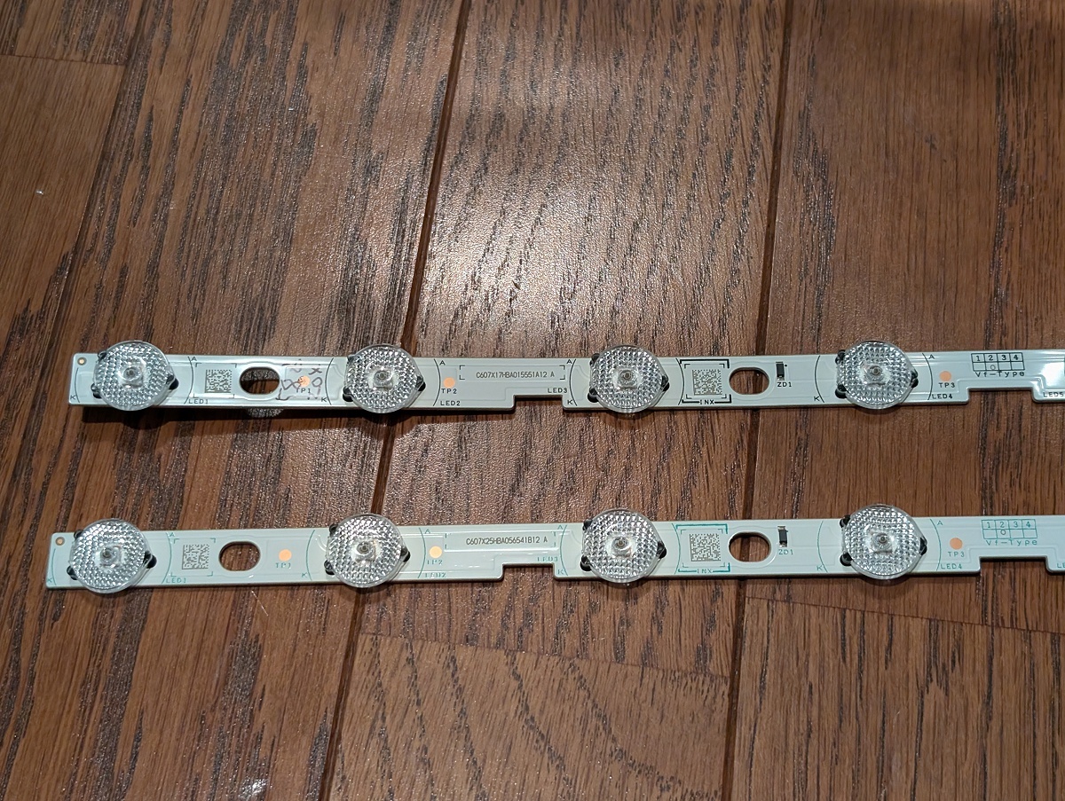 REGZA 58Z20X LEDバックライト【2本 1列分セット】技術サポート可 6V チップ搭載 LEDバー バックライト SHARP 58inch 15AUT WS V2.0_画像7