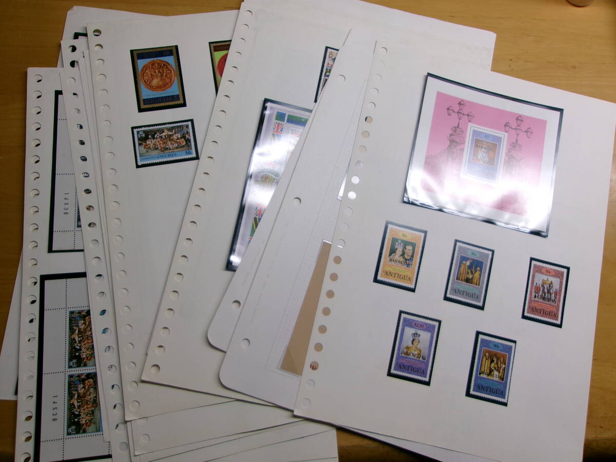 (U093) Elizabeth 2. относящийся. каждый страна марка 17 leaf (U093) Elizabeth 2. относящийся. каждый страна марка 17 leaf