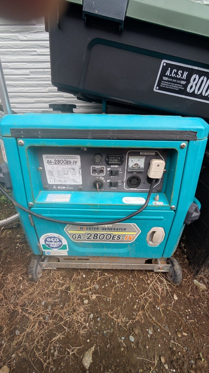 デンヨー GA-2800ES-Ⅳ 作動良好　中古　アワメーター　近県配達か引き取りのみ。_画像1