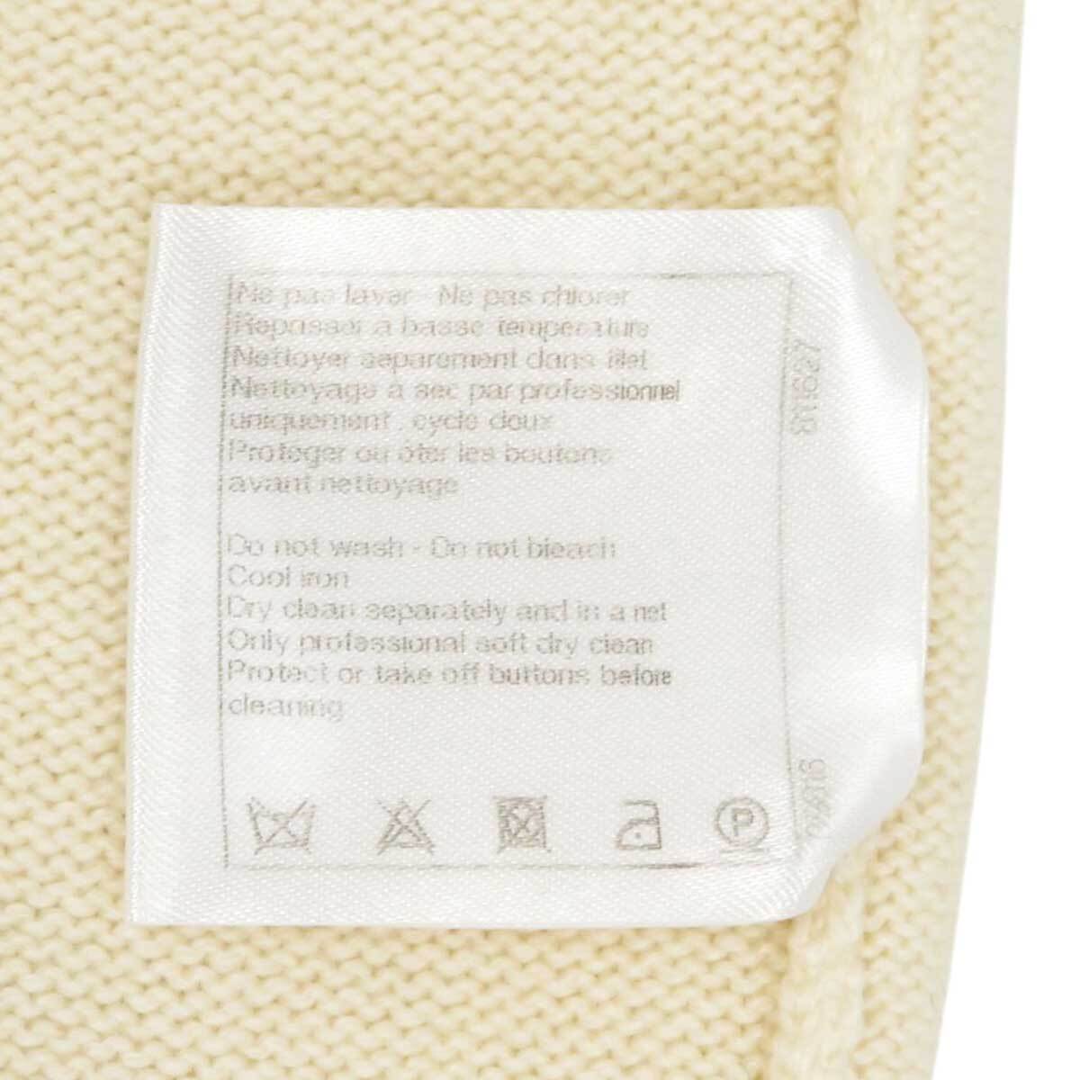 シャネル カシミヤ フリンジ カーディガン P49690K06270 レディース アイボリー CHANEL 中古 【アパレル?小物】