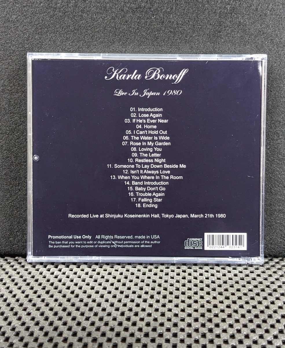 カーラ・ボノフ - Live In Japan 1980 - Karla Bonoff_画像2