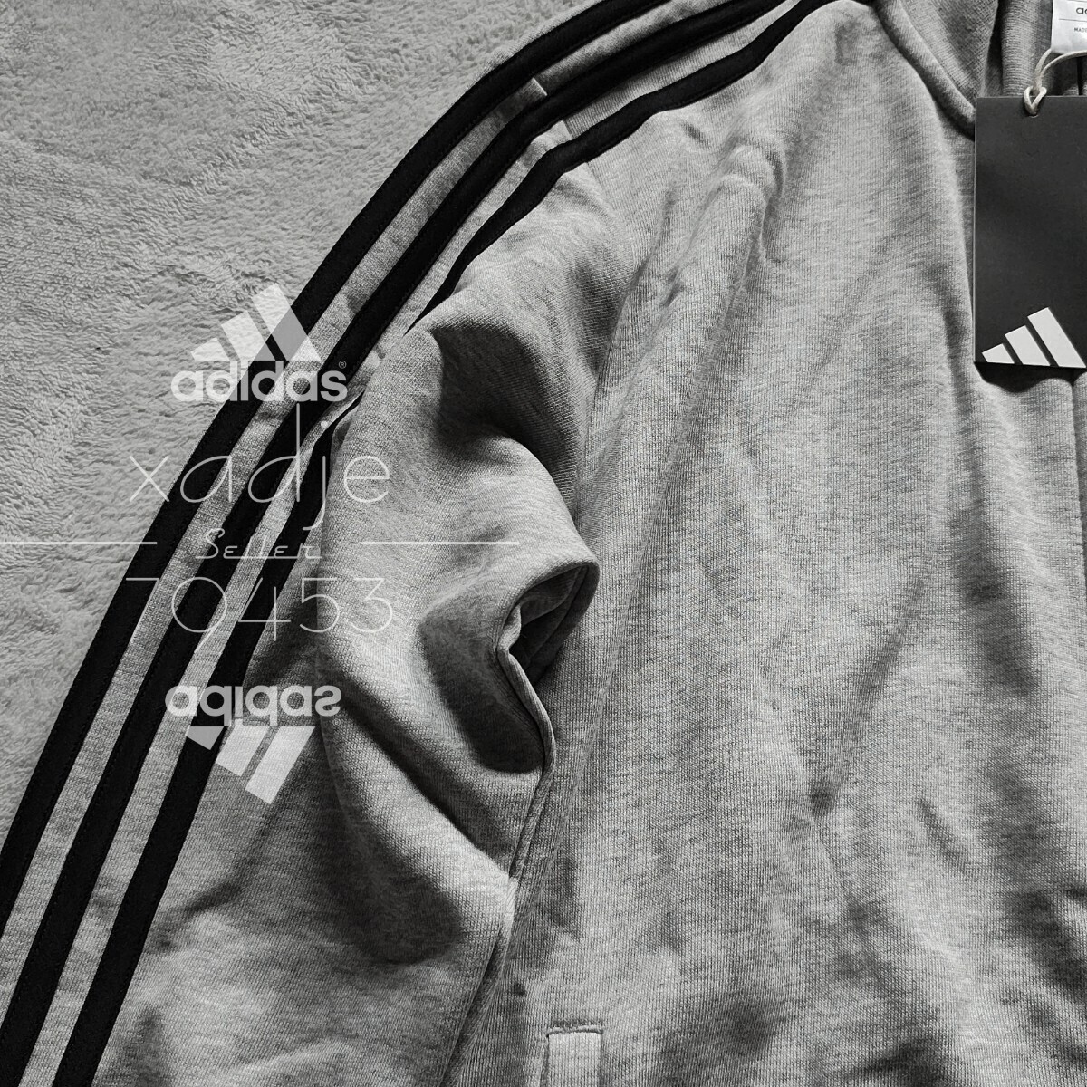 新品 正規(guī)品 adidas アディダス 上下セット スウェット ジャケット パンツ セットアップ 黒 ブラック 灰 グレー ロゴ刺繍 定価8250円 L