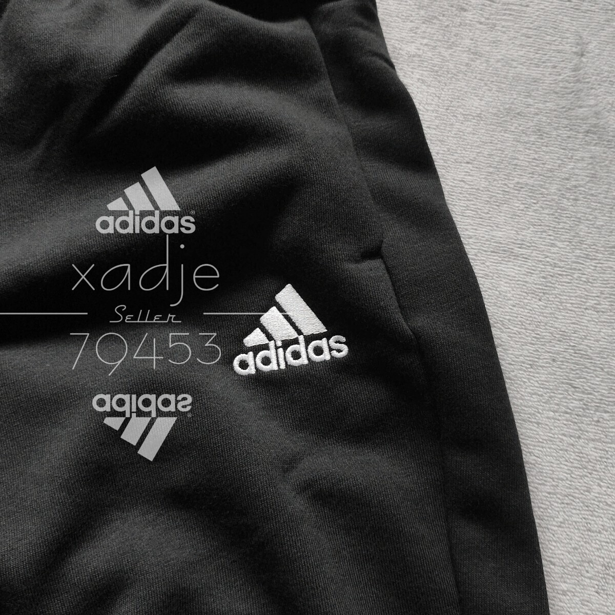 新品 正規(guī)品 adidas アディダス 上下セット スウェット ジャケット パンツ セットアップ 黒 ブラック 灰 グレー ロゴ刺繍 定価8250円 L