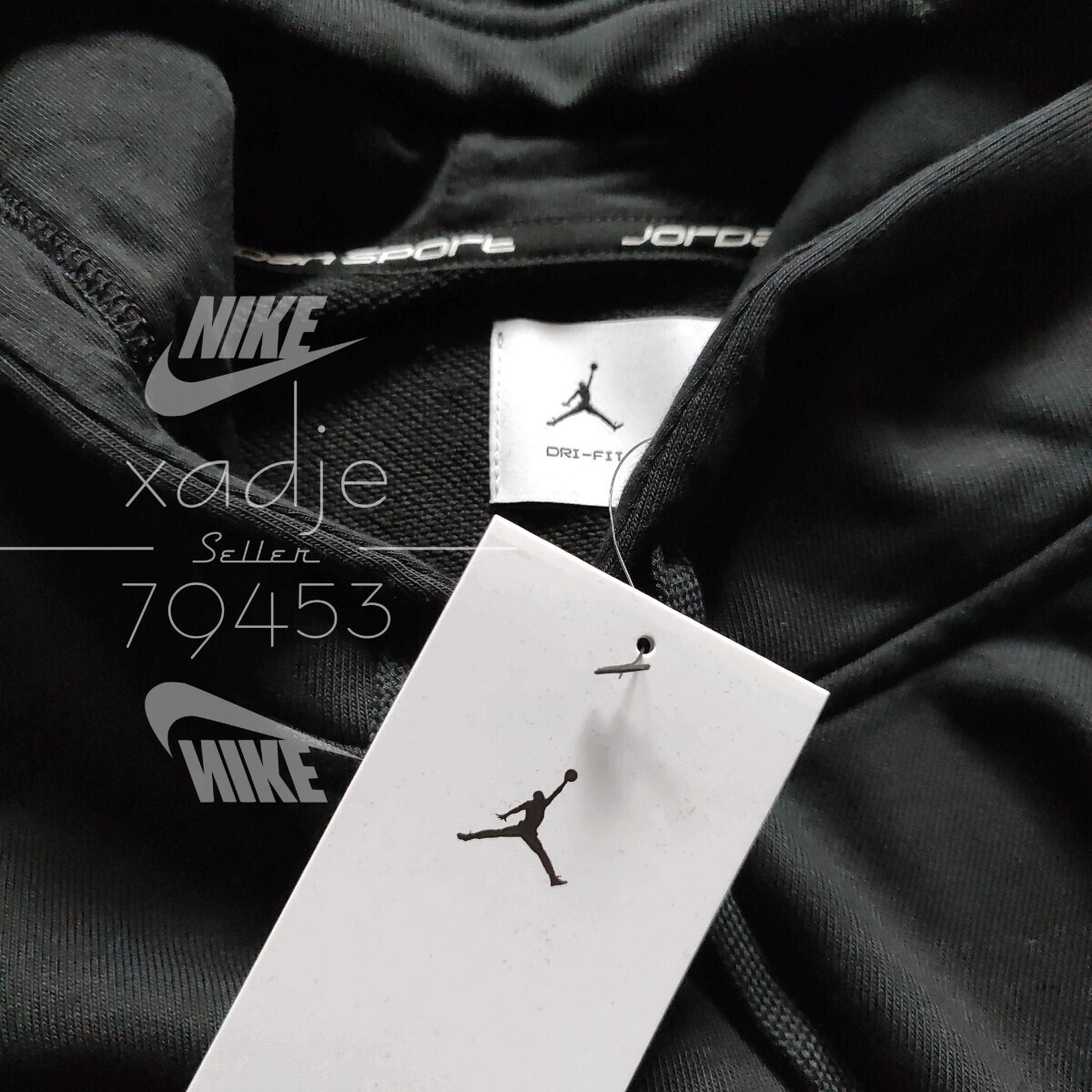 新品 正規(guī)品 NIKE ナイキ JORDAN ジョーダン 上下セット スウェット パーカー パンツ セットアップ 黒 定価19360円 US XL 日本サイズ 2XL