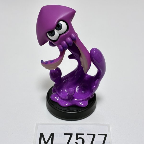 M7577 ●中古 美品 即決●amiibo イカ ネオンパープル (アミーボ スプラトゥーン 紫) ●Splatoon / Squid - Neon Purple_画像1