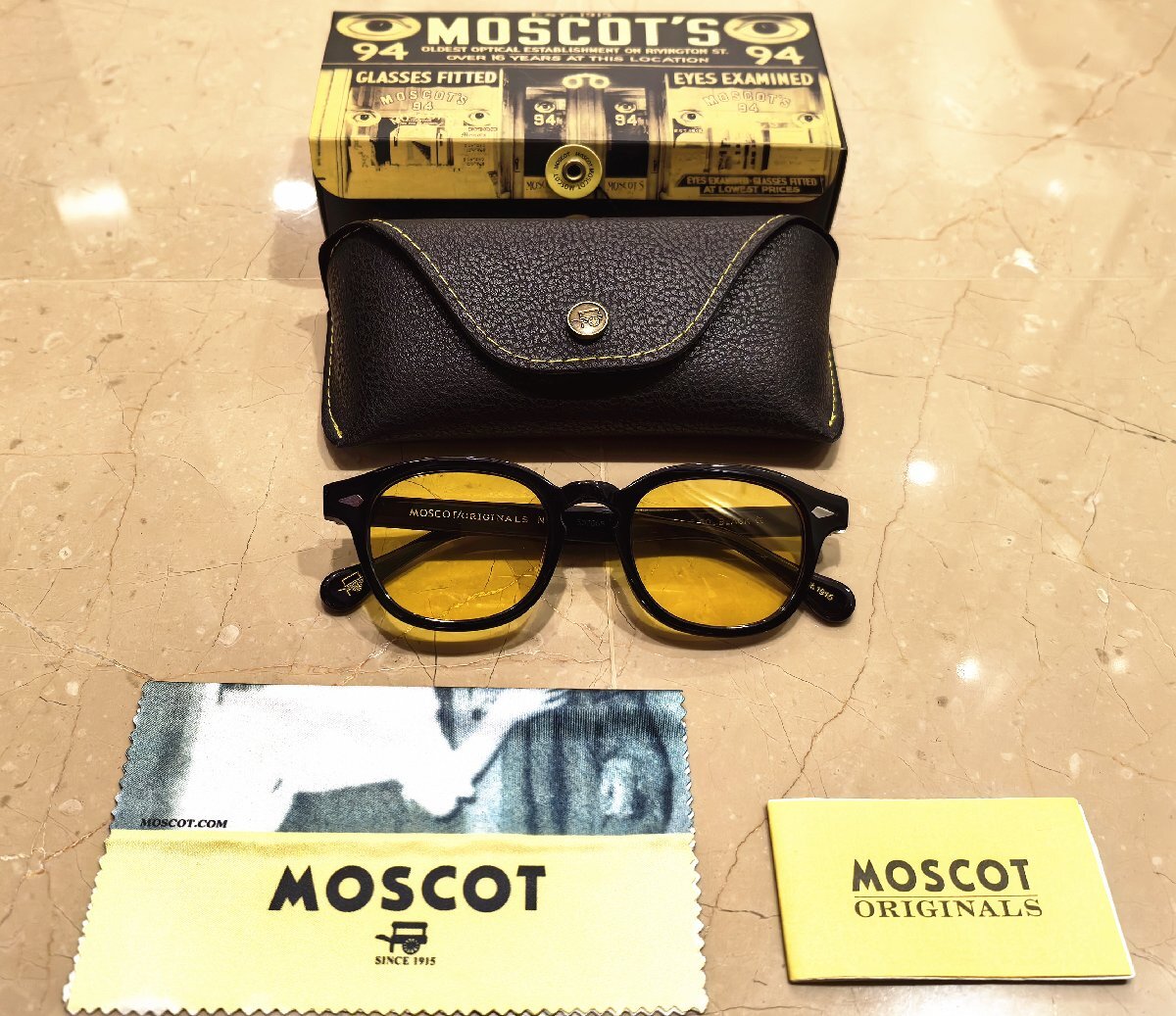名作モデル☆新品☆ MOSCOT モスコット LEMTOSH レムトッシュ ウェリントン眼鏡 メガネ?サングラス?ジョニーデップ愛用モデル/茶