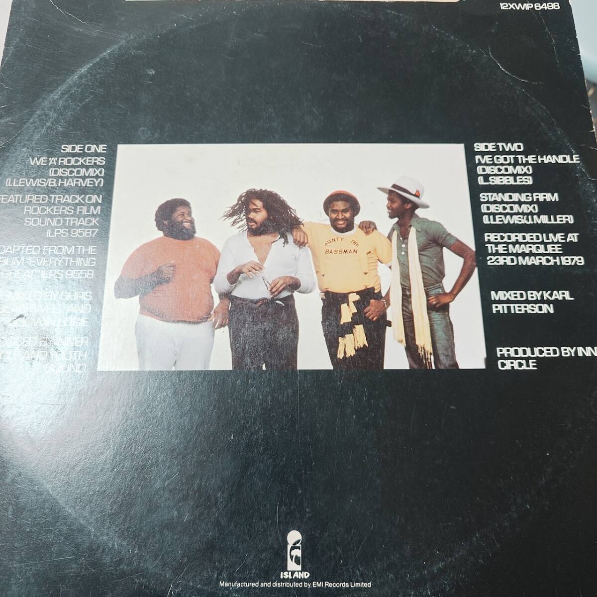 Inner Circle - We 'A' Rockers (Discomix) / I've Got The Handle / Standing Firm //　Island Records 12inch / Jacob Miller / AA4961