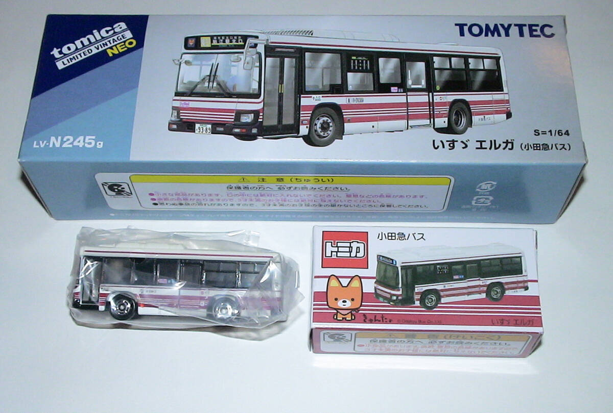 トミカリミテットヴィンテージ 小田急バス+トミカ 小田急バス いすゞエルガセット 新品 _画像1