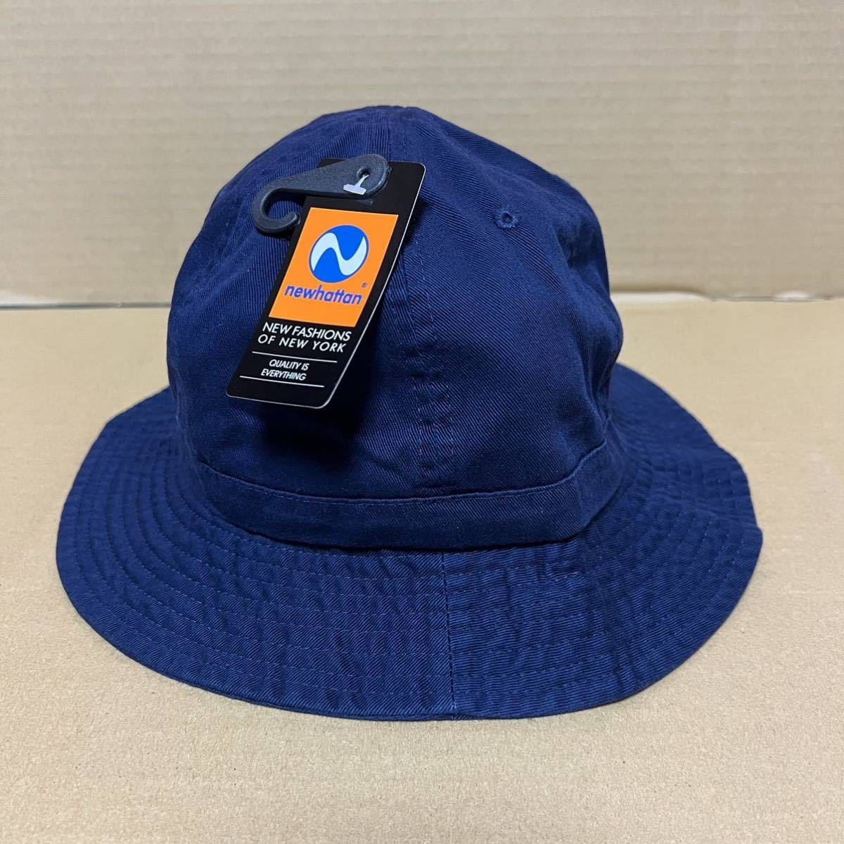 NEWHATTAN ツイルコットン ネイビー S/Mサイズ メトロハット バケハ ニューハッタン 帽子 紺色 NAVY★_画像1