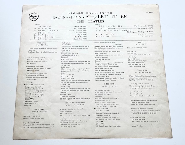 赤盤BOX★L(fēng)ET IT BE / レット イット ビー★THE BEATLES/ビートルズ★ボックス/AP-9009/ブックレット寫真集