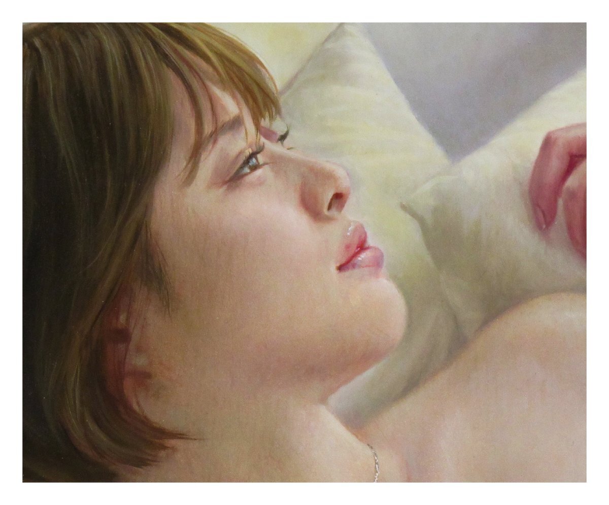 祥【真作】中島健太「云の丘の気配(仮題)」洋畫スクエア3號(hào) サイン有 スーパーリアリズム 直筆 一點(diǎn)もの【ギャラリー祥】