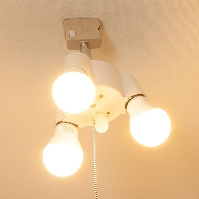 ledシーリングライト E26 ペンダントライト 3燈 60cm超長いチェーン付き 電球なし ナツメ球ソケット付 天井照明 照明器具 LED電球 MA577