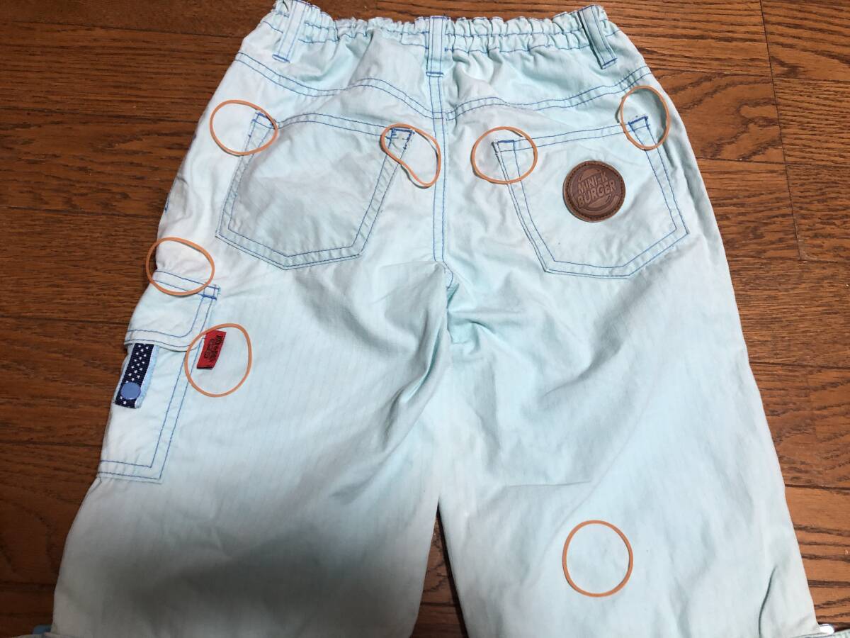 ミニK 半ズボン 130センチ 難あり/MINI-K ズボン シャツ ジャンパー ミキハウス ダブル_画像5