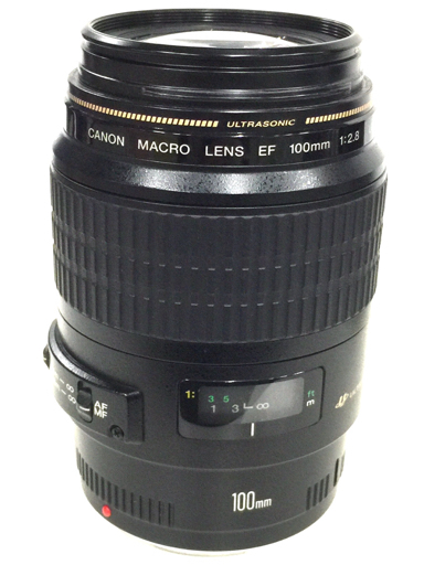 Canon MACRO LENS EF 100mm 1:2.8 USM カメラレンズ キャノン EFマウント オートフォカース 光學機器 現(xiàn)狀品