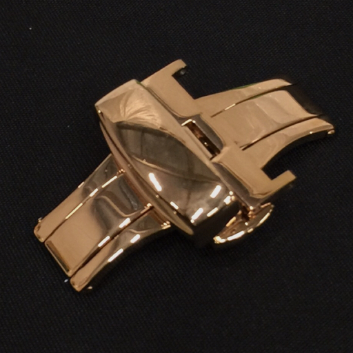 送料360円 メーカー不明 腕時計用 バックル 時計パーツ 部品 ピンクゴールドカラー ベルト通し幅約2cm 同梱NG_画像1