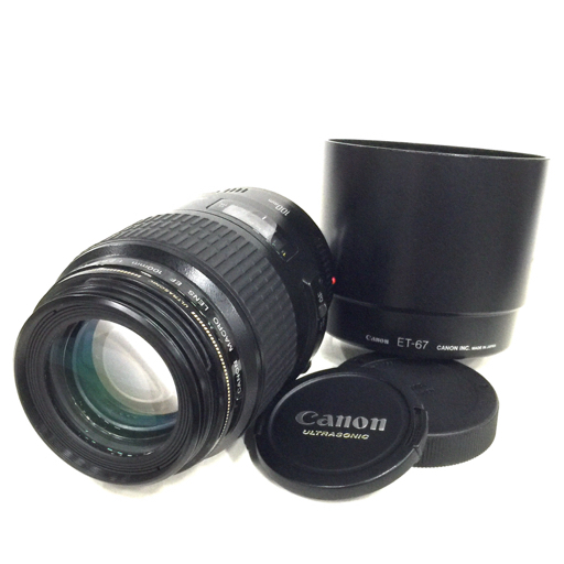 Canon MACRO LENS EF 100mm 1:2.8 USM カメラレンズ キャノン EFマウント オートフォカース 光學機器 現(xiàn)狀品
