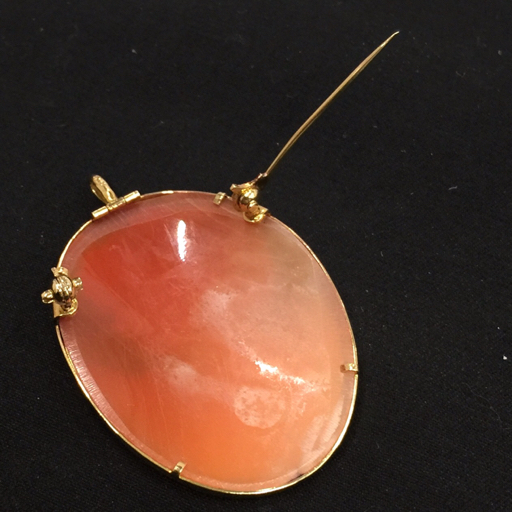 1円 金具 K18 カメオ ブローチ ペンダントトップ 重量約8.5g アクセサリー ファッション小物 A20607
