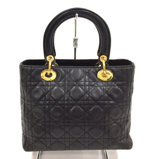 クリスチャンディオール レディディオール カナージュ ハンドバッグ ショルダーストラップ付 ブランドバッグ QH101-6