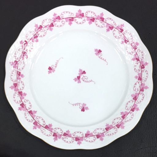 1円 ヘレンド パセリ?ピンク ティーポット カップ＆ソーサー プレート 他 食器 陶器 まとめ セット HEREND